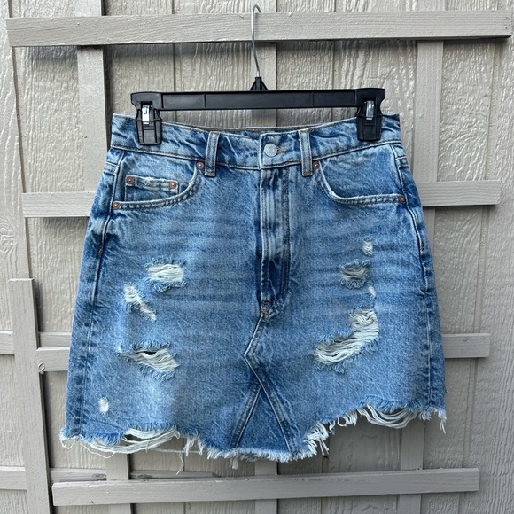 Anthropologie Pilcro designed in Phila high waisted blue denim skirt - Picture 2 of 3